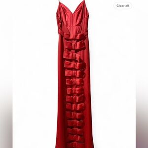 Niki Kapoor Red Maxi Dress – Wedding Guest / Holiday – Size 0